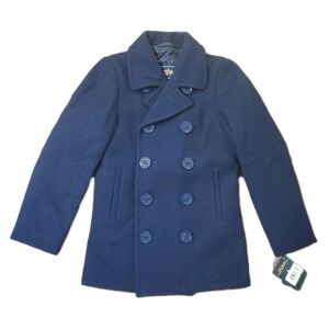 Alpha Industries Pea Coat Youth XS 6/7 Wool Blend Quilted Winter Jacket